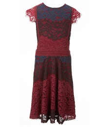 miss me burgundy/red/black sleevless lace dress