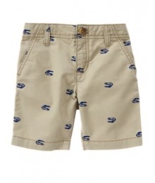 crazy8 khaki wt blue print shorts  