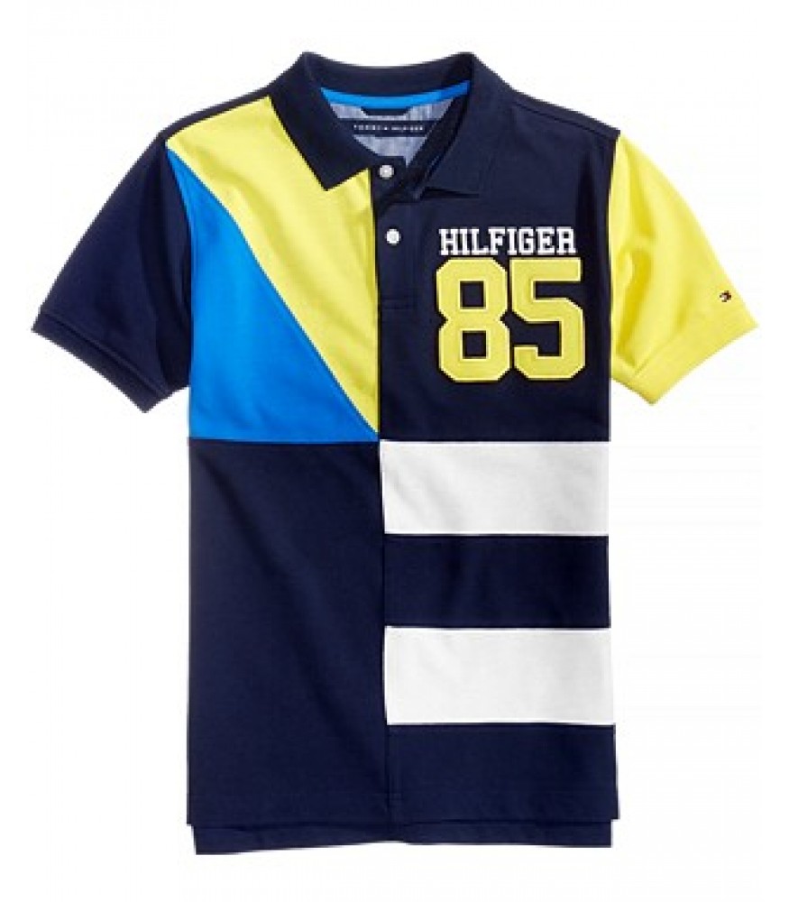 tommy hilfiger blue and yellow shirt