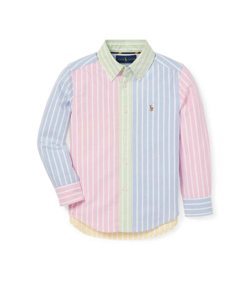 pink and blue ralph lauren shirt
