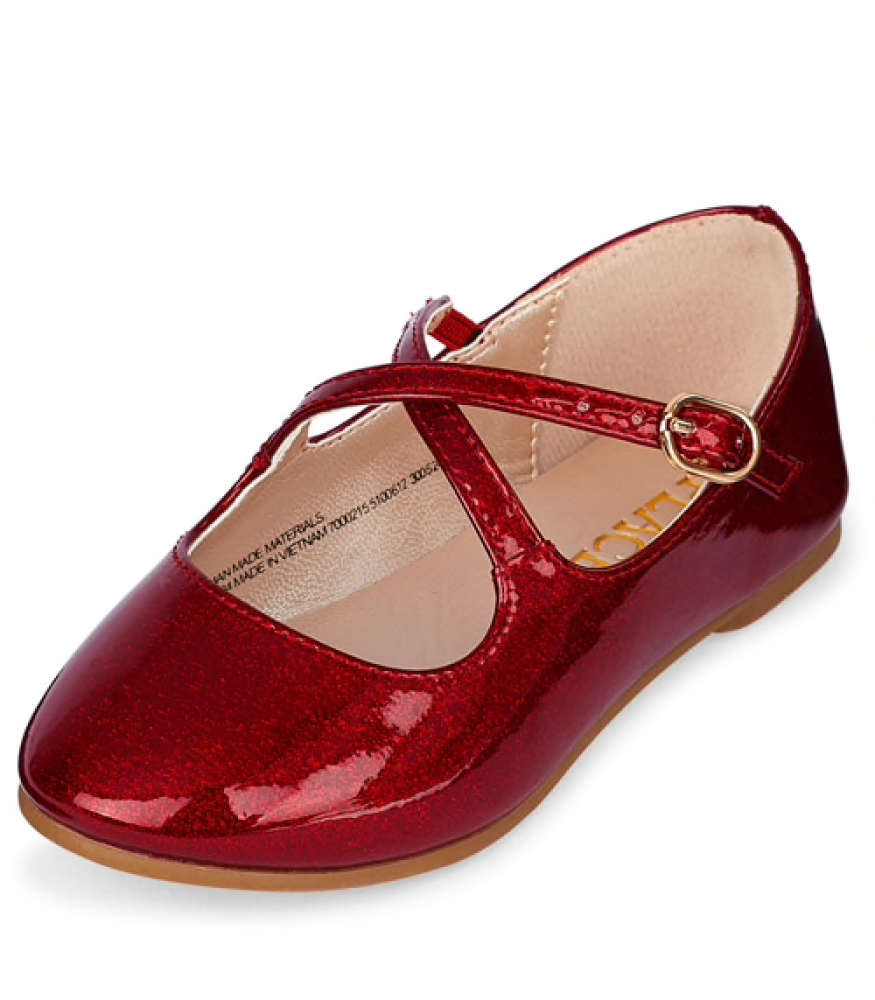 childrens red ballet shoes