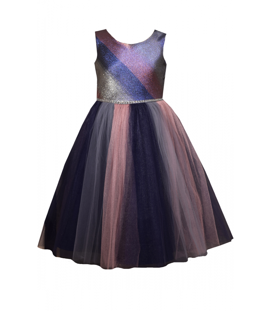 bonnie jean metallic ombre dress