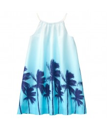Crazy 8 Blue Beach Palm 2 Tone Dress 