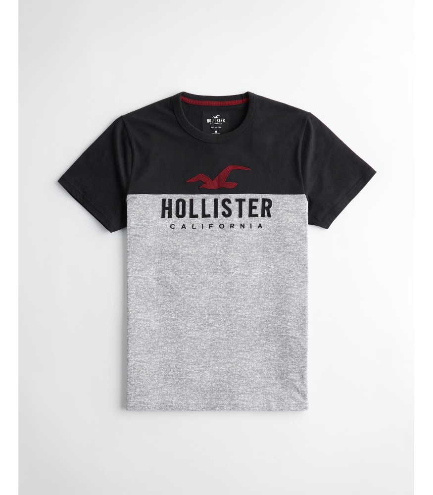 Heather Grey Applique Logo Graphic Tee