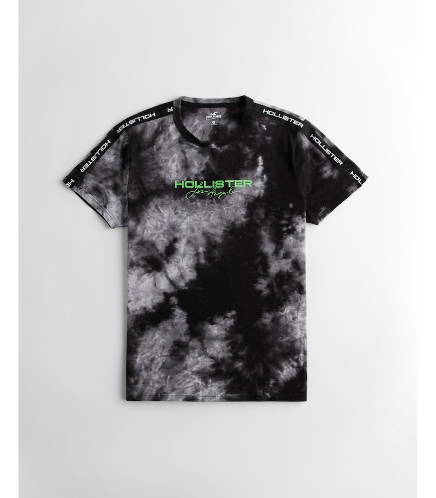 Hollister Black Tie-Dye Tech Print 