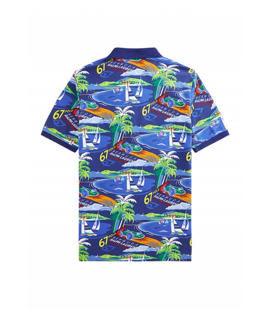 Polo Ralph Lauren Multi Bermuda Poster Art Print Polo Shirt