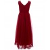 Xtraordinary Red Illusion Beaded Waist A-Line Dress
