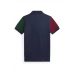 Polo Ralph Lauren Grey With Colored Arms Multi Color Blocked Polo Shirt