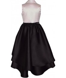 Bonnie Jean White/Black Tuxedo High Low Dress