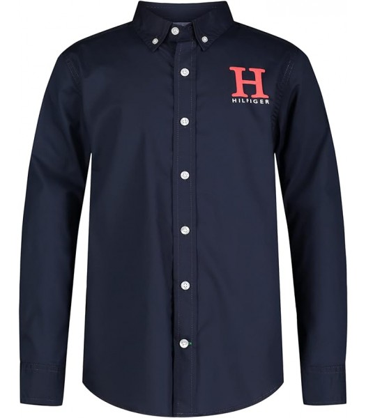 Tommy Hilfiger Navy Button Down "H"  L/S Shirt