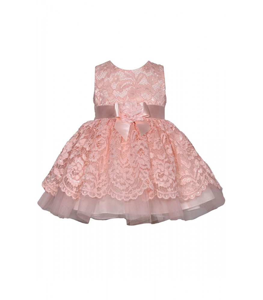 chinese dress ladies Bonnie Jean Girls 2T-4T Embroidered Scallop Dress