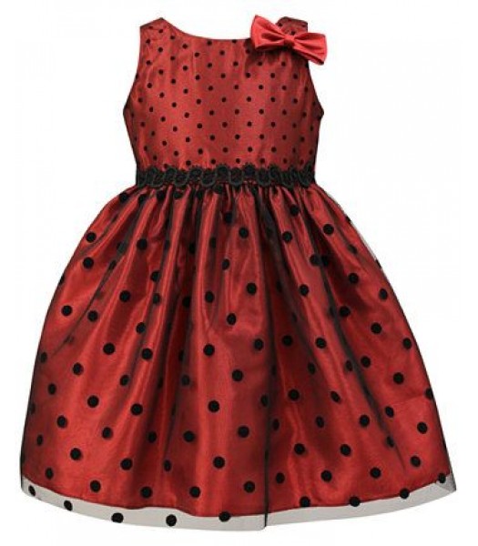 Jayne copeland red/black polka-dot girl dress