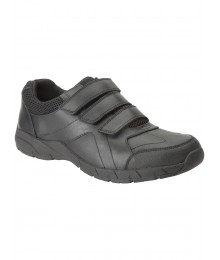 Clarks Black Bootleg 3 Strap School Shoes 
