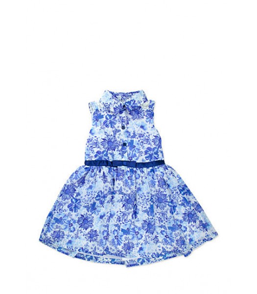 nanette blue floral chiffon skirt dress