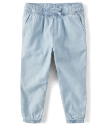 Childrens Place Light Blue Chmbray Jogger Pants