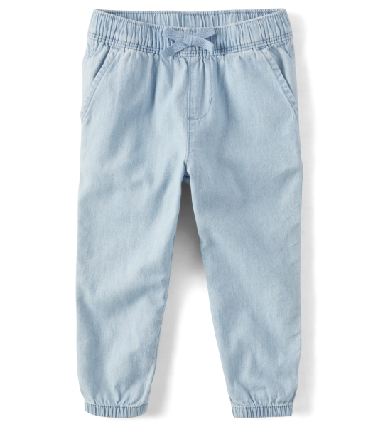 Childrens Place Light Blue Chmbray Jogger Pants