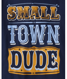 Childrens Place Navy Small Town Dude Tee