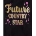 Childrens Place Black Future Country Star Graphic Tee