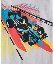 Childrens Place Grey Race Car Tee