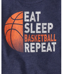 Childrens Place Tidal Eat Sleep Basketball Graphic Tee