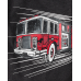 Childrens Place Black Fire Truck Graphic Tee