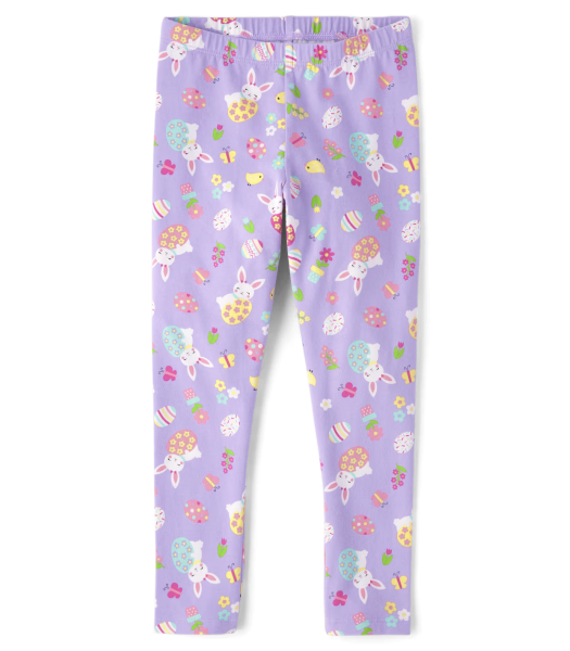 Childrens Place Petal Purple Multi Print Capri Leggings