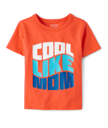 Childrens Place Orange Cool Like Mom Graphic Tee 