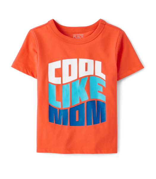 Childrens Place Orange Cool Like Mom Graphic Tee 