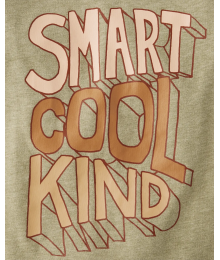 Childrens Place Light Green Smart Cool Kind Graphic Tee