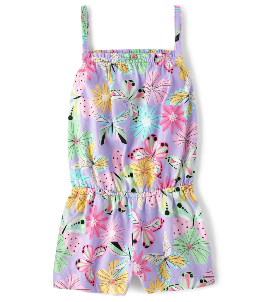 Childrens Place Petal Purple Butterfly Romper 