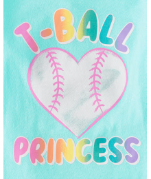 Childrens Place Skyblue T-Ball Princess Tee