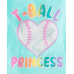 Childrens Place Skyblue T-Ball Princess Tee