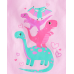 Childrens Place Bon Bon Pink Dino Graphic Tee