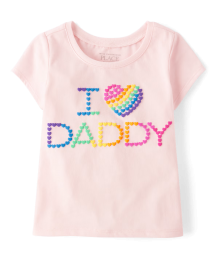 Childrens Place Pink Petal I Love Daddy Tee