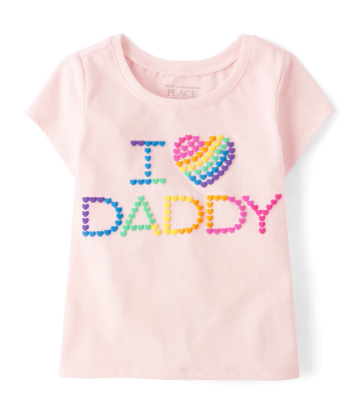 Childrens Place Pink Petal I Love Daddy Tee
