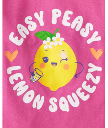Childrens Place Pink Sugar Candy Lemon Tee