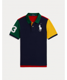PRE-ORDER ONLY AVAILABLE ONLY AFTER DECEMBER 12 2025 - Polo Ralph Lauren Navy/Multi Big Pony Color Block  Polo Shirt