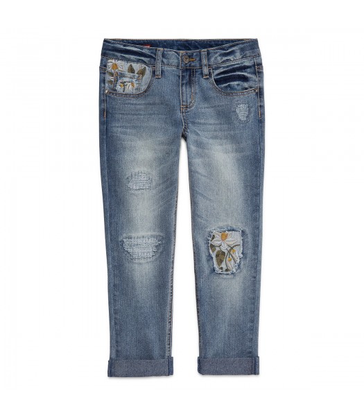arizona daisy patch distressed jeans 