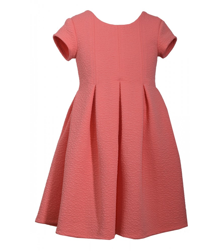 open lace back dress Album Di Famiglia Coral Pleated Shirt Dress Pink 25S31225 main image 0
