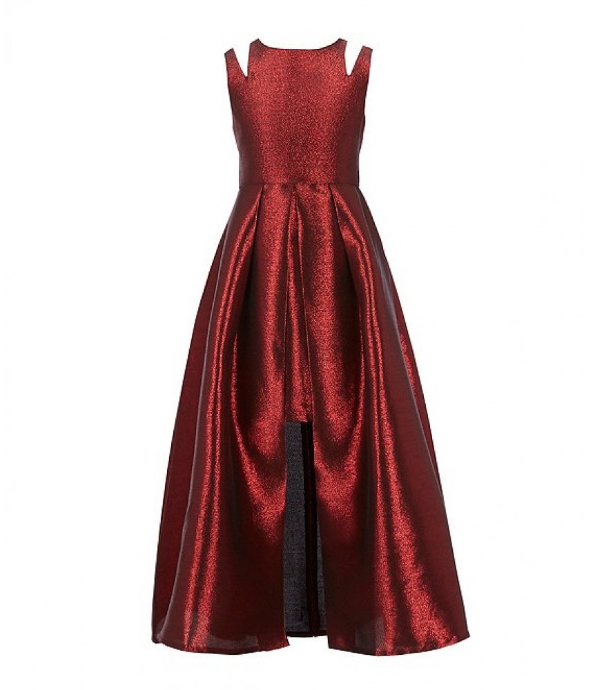 knee length dresses for ladies Akira Best Dressed Brocade Maxi Dress | Black main image 0