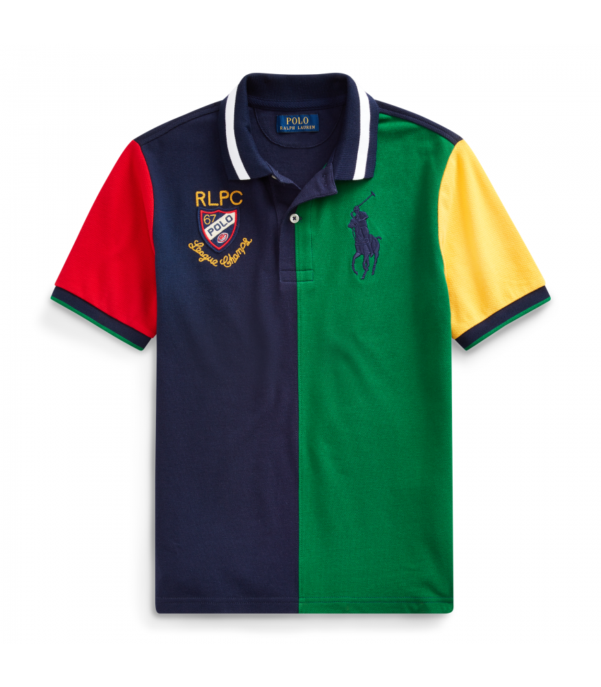 color block polo shirt