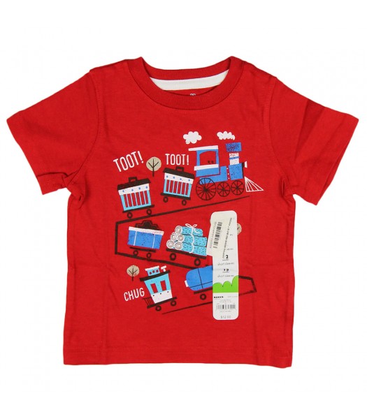 Jumping Beans Red Boys Tee- Tot Train