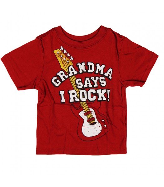 Childrens Place Red "Grandma" Graphic Boys Tee