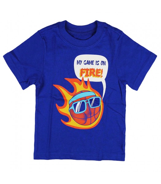 Childrens Place Blue "Fire Ball" Graphic Tee