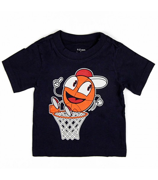 Childrens Place Navy"Basketball Face" Graphic Tee