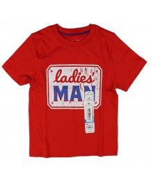 Jumping Beans Red Boys Tee With "Ladies Man" Print