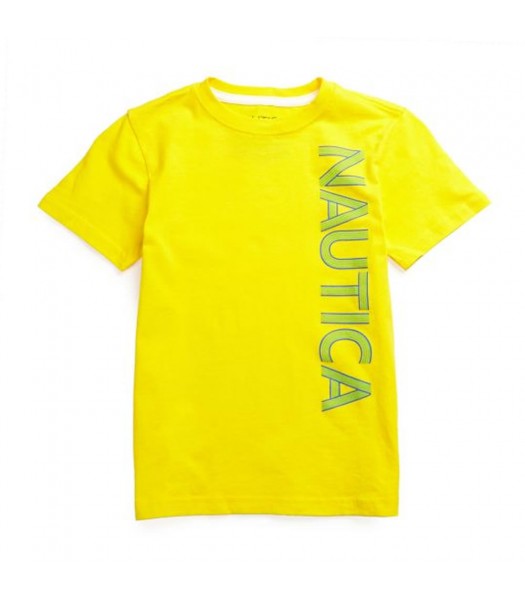 Nautica Yellow Boys Tee Wt Green/Blue Nautica Print