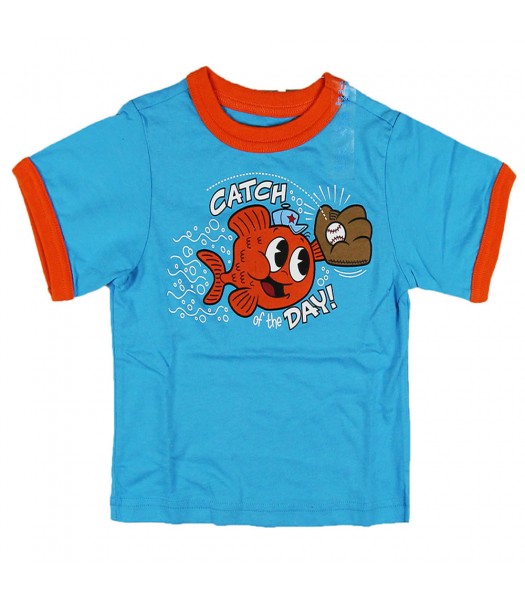 Childrens Place Fish Ringer Graphic Tee