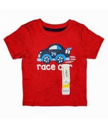 Jumping Beans Red Tee With Race Car Print