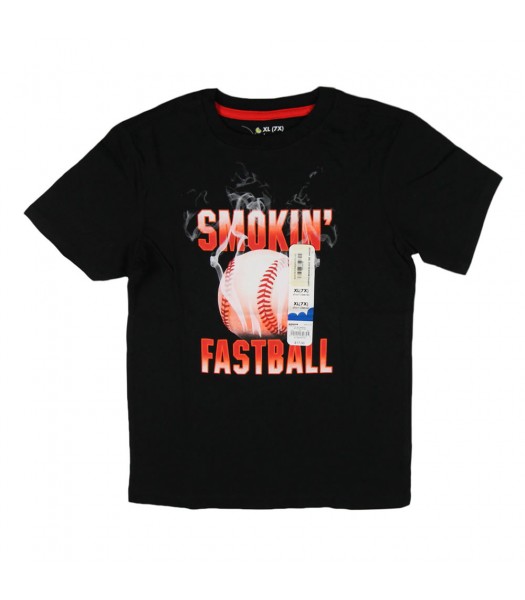 Jumping Beans Black Tee with Smokin Fastball